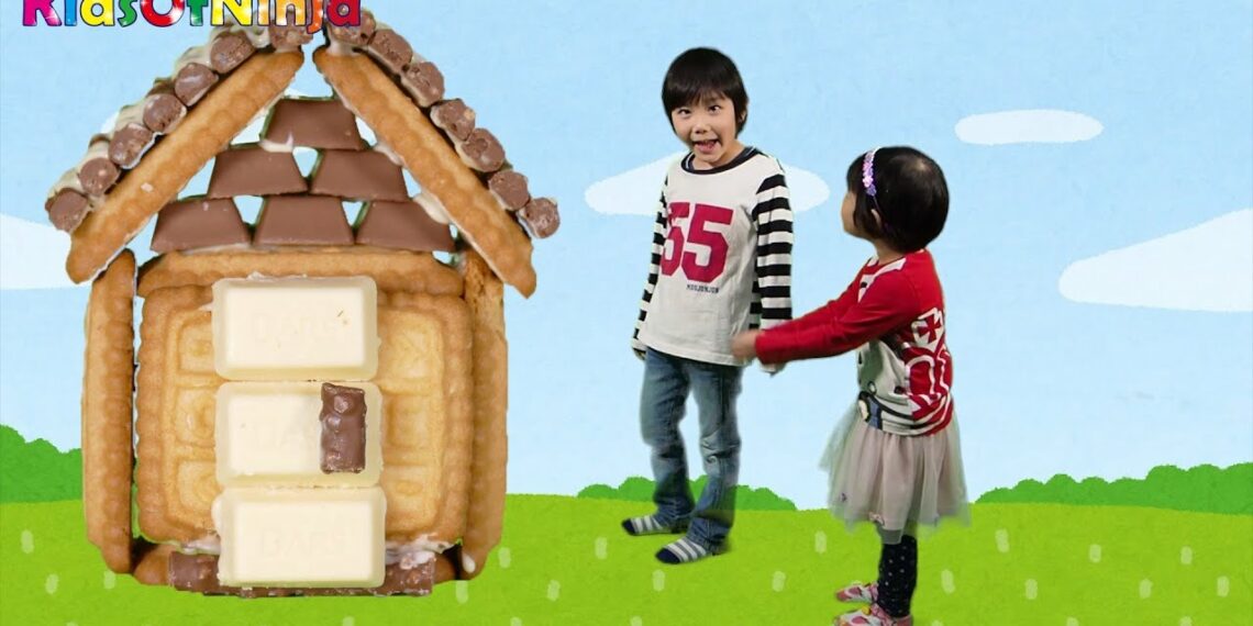 【寸劇】お菓子のおうち 作ってみた♪ おうちづくり アニメ 動画